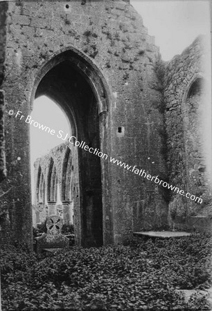 CLAREGALWAY FRIARY  NAVE AND CHANCEL ARCH